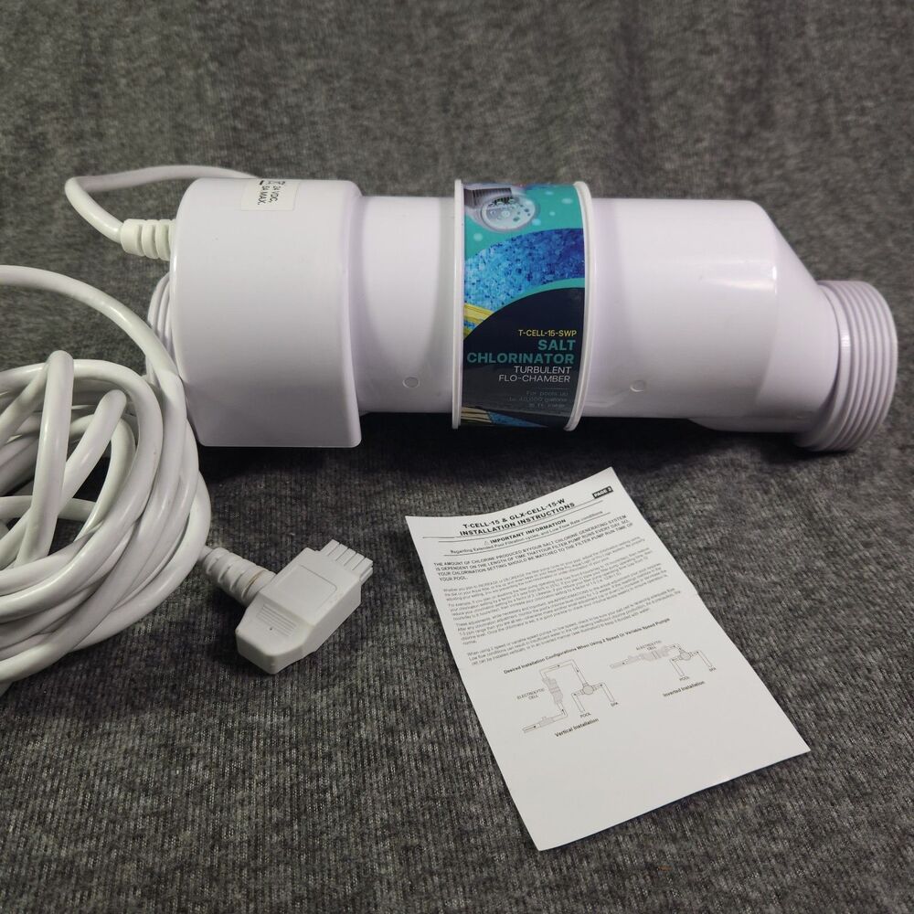 T-CELL-15-SWP Salt Chlorinator Turbulent Flo-Chamber Clean But Untested